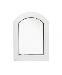 Finestra ad arco fissa 600x900mm in PVC bianco