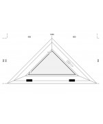 Finestra triangolare 1200x600 a vasistas PVC Bianco