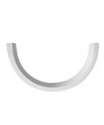 Profilo angolare in PVC bianco per finestra rotonda e semicircolare