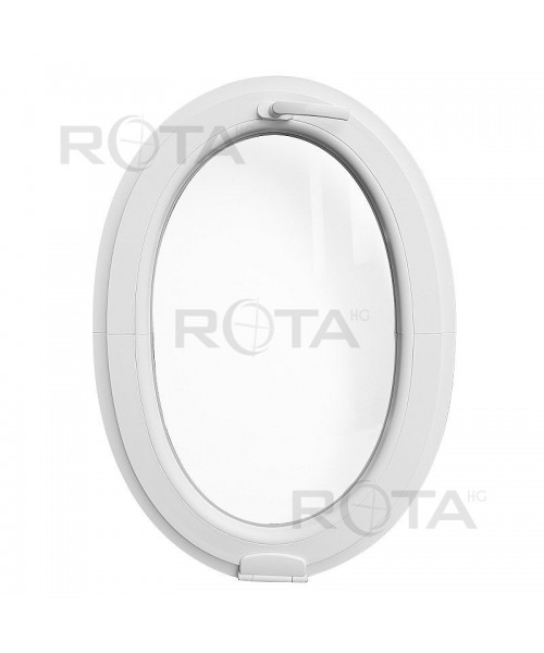 Finestra ovale a vasistas con una cerniera Estetic3D PVC Bianco