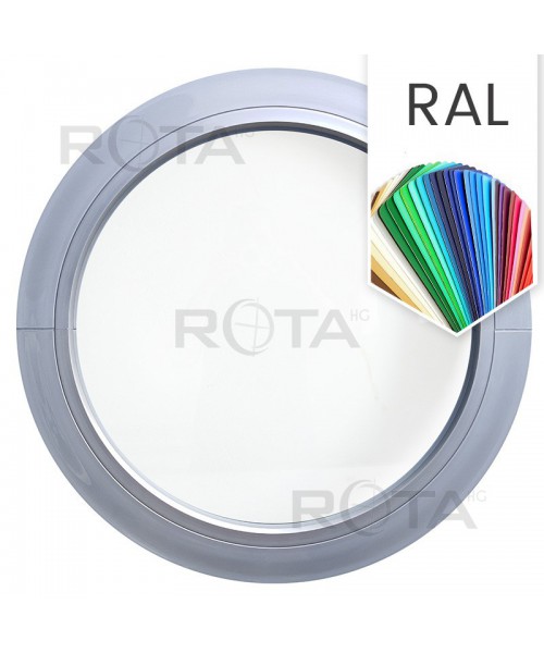 Finestra rotonda oblò fisso in PVC colore RAL