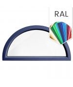 Finestra semicircolare mezzaluna fissa in PVC colore RAL