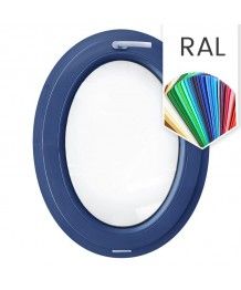 Finestra ovale a vasistas oblò PVC colore RAL (verticale)