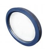 Finestra ovale fissa orizzontale in PVC colore RAL