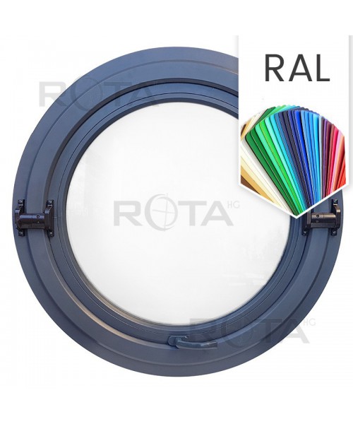 Finestra rotonda oblò a bilico in PVC verniciate in ogni colore RAL