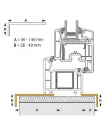 Profilo angolare piccolo in PVC per finestre ovali