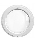 Finestra oblò a vasistas in PVC Bianco