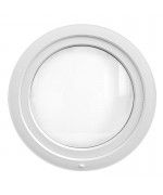 Finestra oblò a vasistas in PVC Bianco