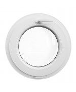 Finestra oblò a vasistas in PVC Bianco