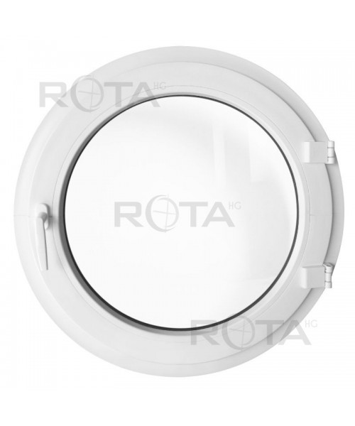 Finestra rotonda oblò a battente in PVC bianco