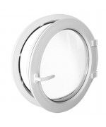Finestra rotonda oblò a battente in PVC bianco