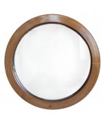 Finestra rotonda fissa in PVC Quercia Dorata in pronta consegna