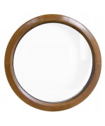 Finestra rotonda fissa in PVC Quercia Dorata in pronta consegna