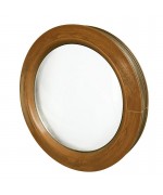 Finestra rotonda fissa in PVC Quercia Dorata in pronta consegna