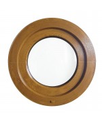 Finestra rotonda oblò a vasistas in PVC Quercia Dorata in pronta consegna