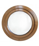 Finestra rotonda oblò a vasistas in PVC Quercia Dorata in pronta consegna