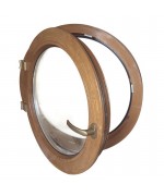 Finestra rotonda oblò a battente in PVC Quercia Dorata in pronta consegna
