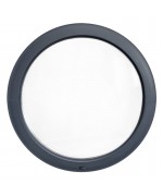 Finestra rotonda fissa in PVC Grigio 7016 sabbia in pronta consegna