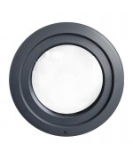 Finestra rotonda oblò a vasistas PVC Grigio 7016 sabbia pronta consegna