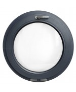Finestra rotonda oblò a vasistas PVC Antracite venato pronta consegna