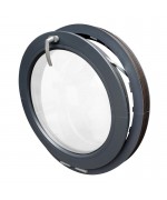 Finestra rotonda oblò a vasistas PVC Antracite venato pronta consegna