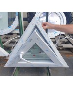 Finestra triangolare 750x550 a vasistas PVC Bianco