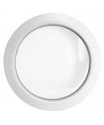 Finestra rotonda oblò fisso PVC bianco con telaio a Z pronta consegna