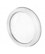 Finestra rotonda oblò fisso PVC bianco con telaio a Z pronta consegna