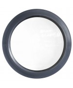 Finestra rotonda fissa PVC Grigio 7016 sabbia con telaio a Z pronta consegna