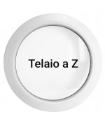 Finestra rotonda oblò fisso PVC bianco con telaio a Z pronta consegna