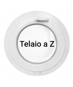 Finestra rotonda a vasistas PVC bianco con profilo a Z pronta consegna