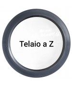 Finestra rotonda fissa PVC Grigio 7016 sabbia con telaio a Z pronta consegna