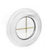 Finestra rotonda oblò a vasistas PVC Bianco con inglesine interne