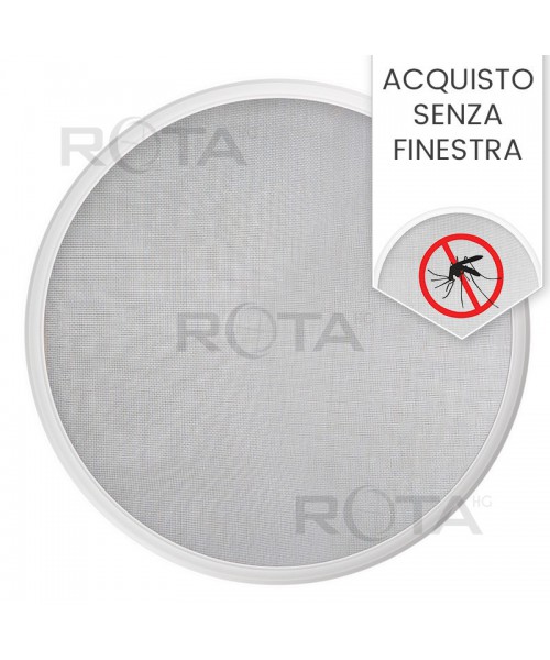 Zanzariera con telaio per finestra rotonda