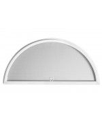 Zanzariera con telaio per finestra semicircolare