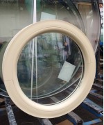 Finestra rotonda fissa 500 mm PVC RAL 1015 Avorio chiaro