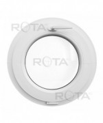 Fenêtre ronde à soufflet PVC blanc oeil de boeuf