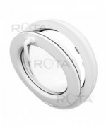 Fenêtre ronde à soufflet PVC blanc oeil de boeuf