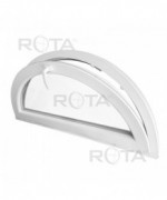 Fenêtre demi lune à soufflet PVC blanc demi-cercle