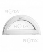 Fenêtre demi lune à soufflet PVC blanc demi-cercle