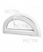 Fenêtre demi lune à soufflet PVC blanc demi-cercle