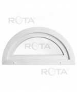Fenêtre demi lune à soufflet PVC blanc demi-cercle