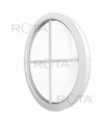 Fenêtre ronde fixe PVC blanc à petits carreaux incorporés