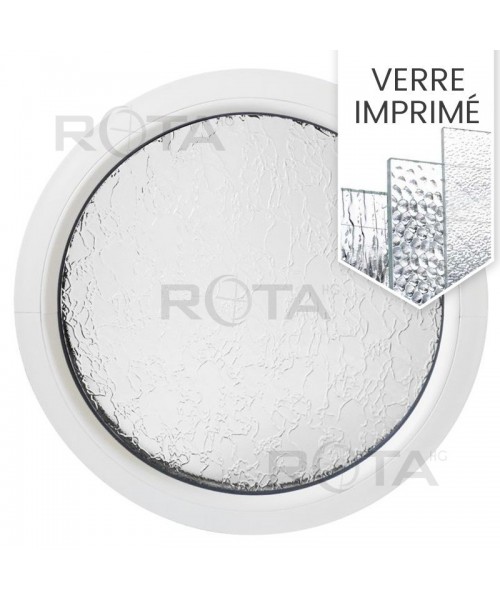 Fenêtre ronde fixe PVC oeil de boeuf avec verre structuré