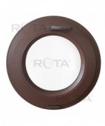 Fenêtre ronde à soufflet PVC en couleur RAL au choix