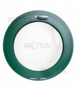 Fenêtre ronde à soufflet PVC en couleur RAL au choix