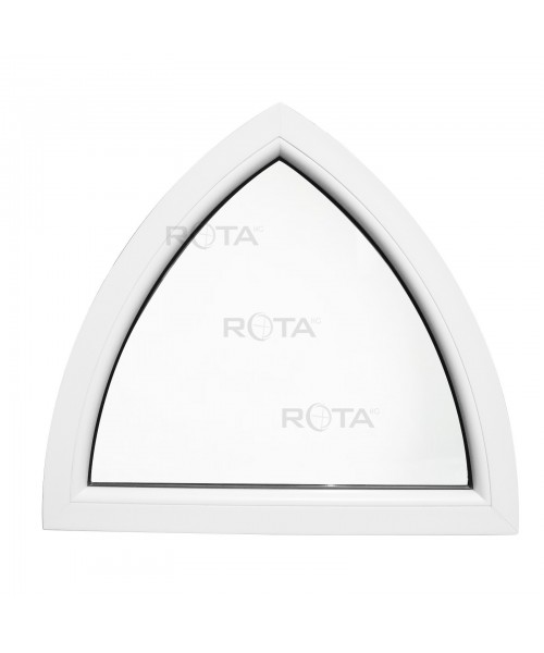 Fenêtre cintrée en ogive fixe 900x800 PVC blanc
