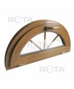 Fenêtre demi lune à soufflet PVC en couleur avec croisillons incorporés