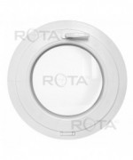 Fenêtre ronde à soufflet PVC blanc avec collerette d'habillage 21mm