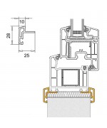 Profilo di raccordo in PVC per le finestre semicircolare - spedizione urgente